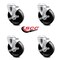 Service Caster 5 Inch Phenolic Wheel Swivel Bolt Hole Caster Set with Brake SCC-BH20S514-PHR-TLB-4 - alternate 3